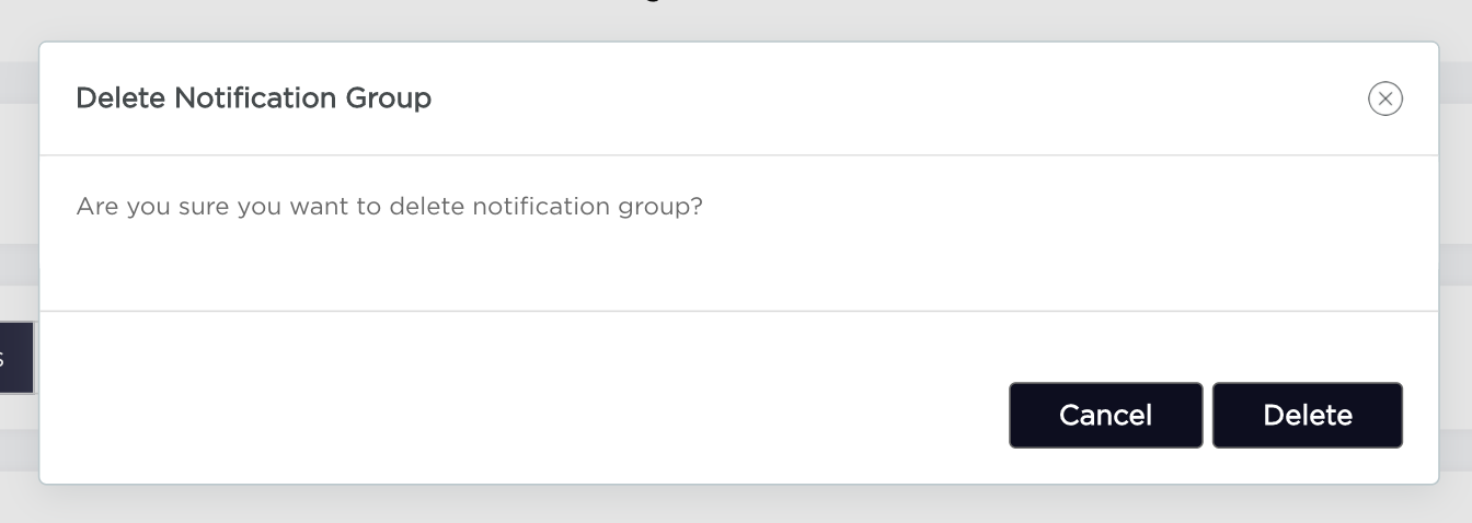 Deleting notification groups - confirm deletion