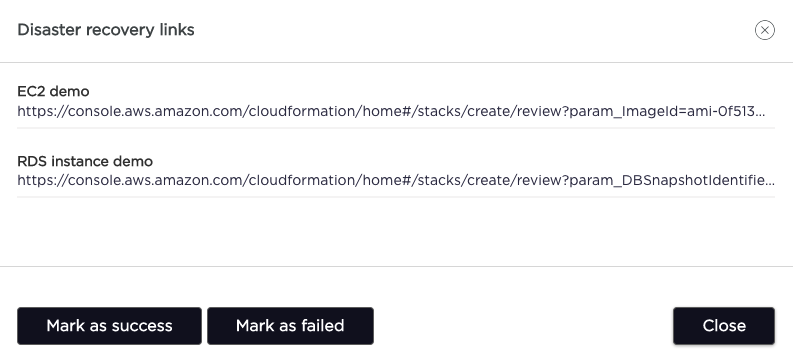 Disaster Recovery Records List