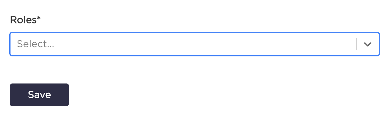Remove access form - Save button